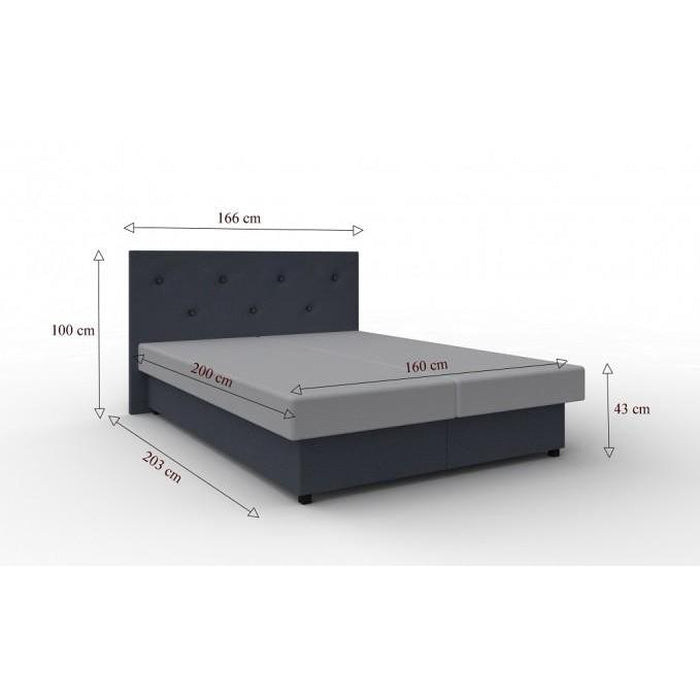Čalouněná postel New Zofie 160x200 s úložným prostorem