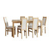 Agáta - Set 6x židle, 1x stůl + rozklad (sonoma/madryt 120)