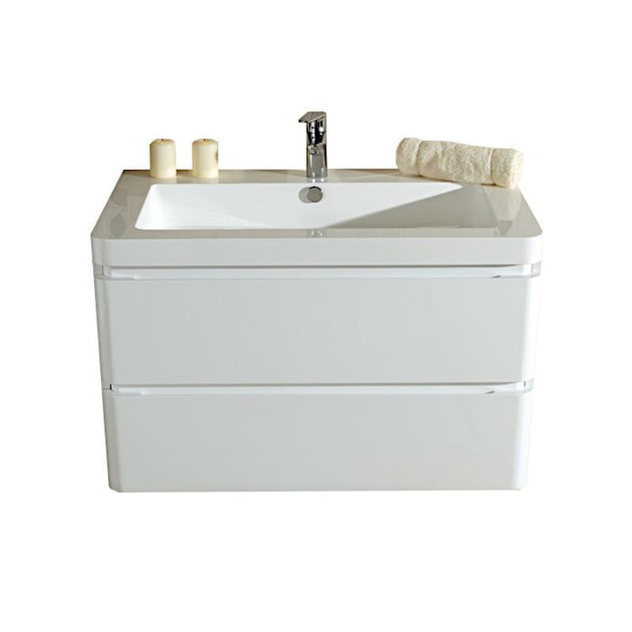 Koupelnová skříňka s umyvadlem Praya závěsná 85x53x48, bílá,lesk
