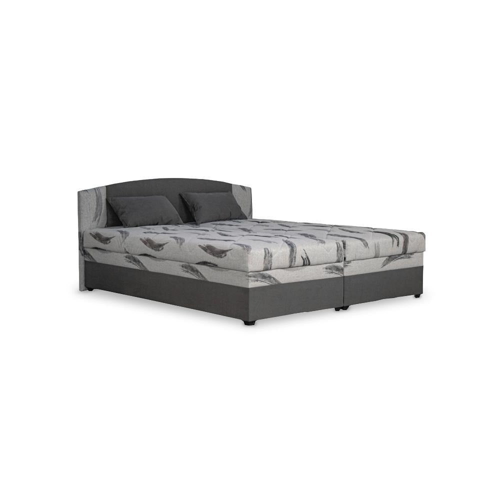 Čalouněná postel Kappa 180x200, šedá, vč. matrace, roštu a ÚP