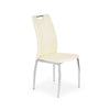 Jídelní židle K187 (eco kůže bílá, chrom)