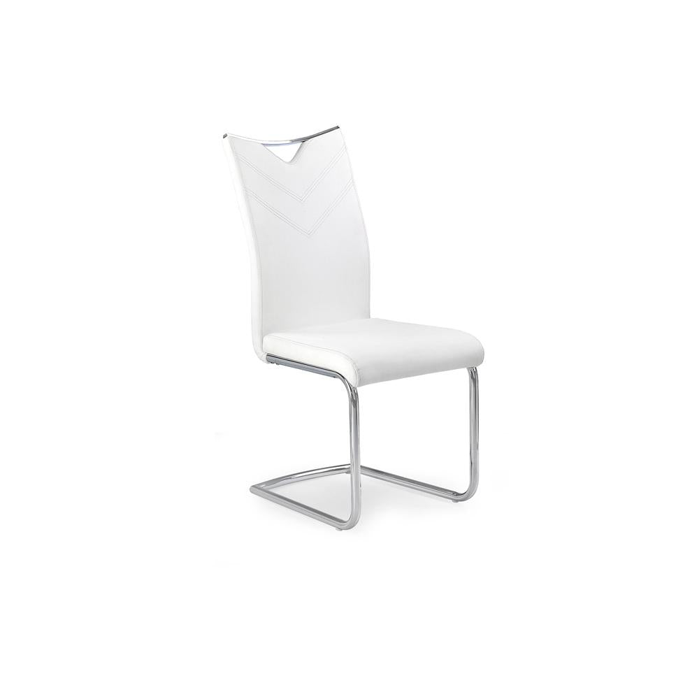 Jídelní židle K224 (bílá, stříbrná)