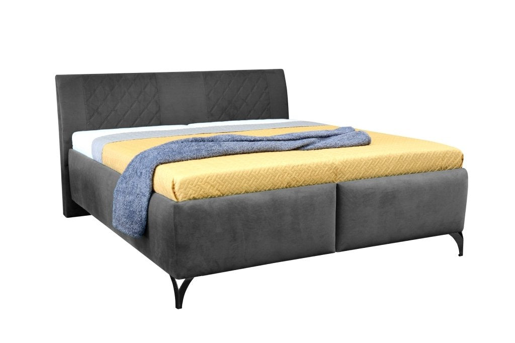 Čalouněná postel Melissa 180x200, šedá, včetně matrace a ÚP