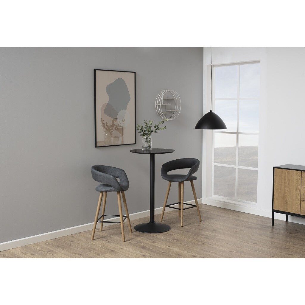 Barový stolek Ireland 80x80 cm (černá)