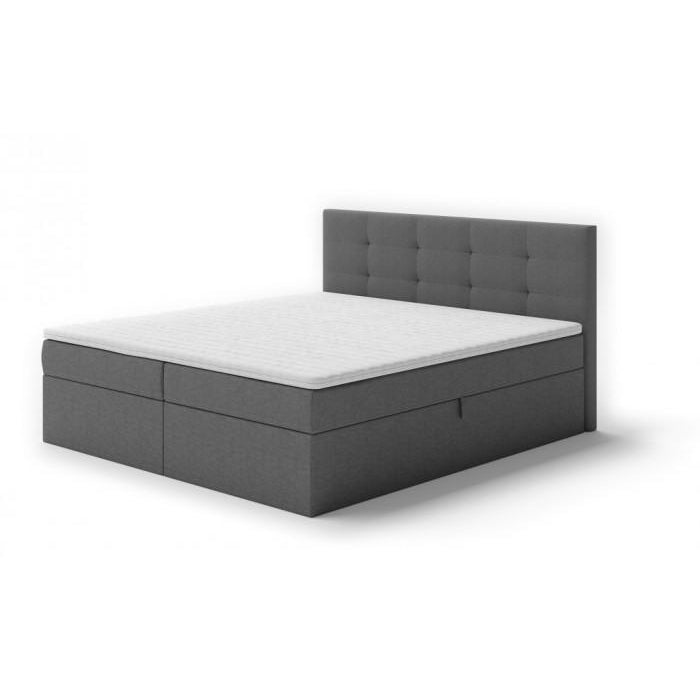 Čalouněná postel Carrie 160x200,tmavě šedá,vč.matrace,topperu,ÚP