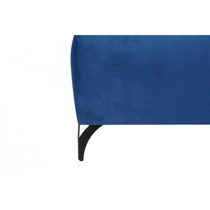 Čalouněná postel Franz 180x200, modrá, včetně matrace, roštu a ÚP