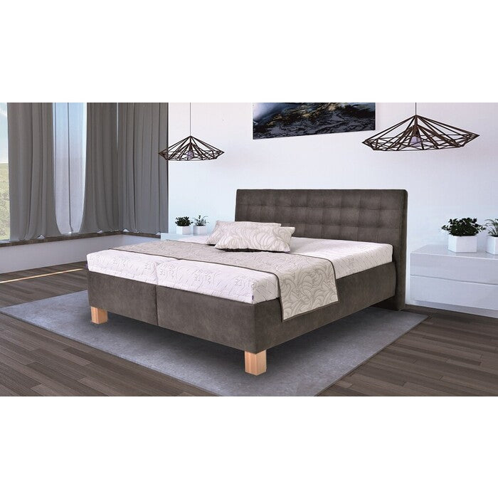 Čalouněná postel Victoria 160x200, šedá, pol.rošt,ÚP,bez matrace
