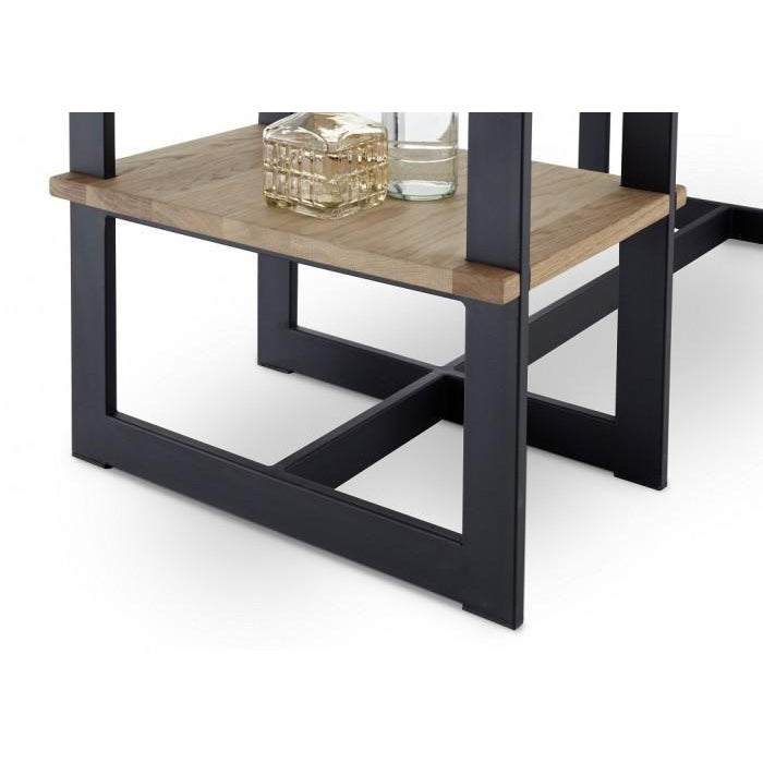 Barový stolek Ponce (dub, černá)