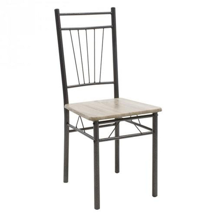 Jídelní set Raul - 4x židle, 1x stůl (dub sonoma, šedá)