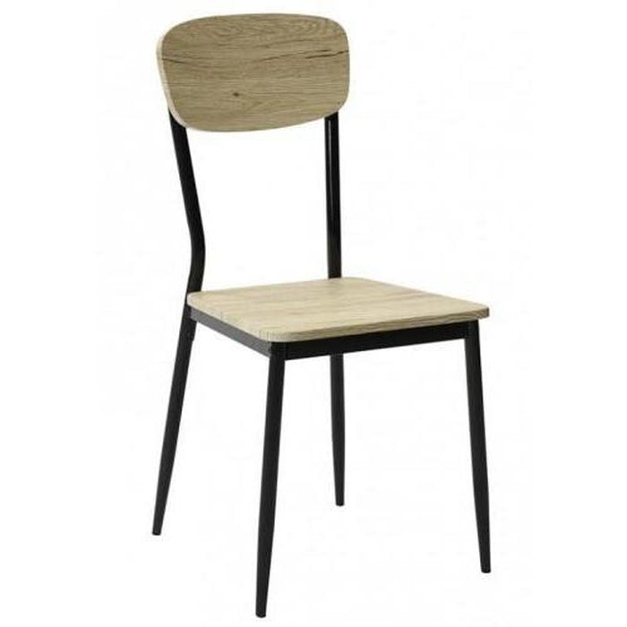 Jídelní set Roxy - 4x židle, 1x stůl (dub sonoma, černá)