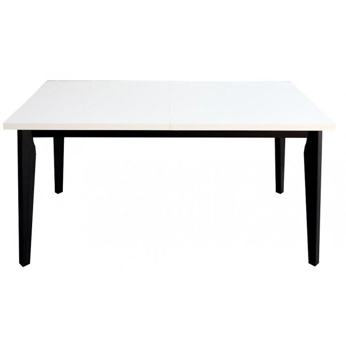 Jídelní set Ombo - 6x židle, 1x rozkládací stůl (bílá, černá)
