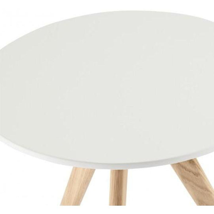 Konferenční stolek Porir - 48x45x48 cm (bílá, hnědá)