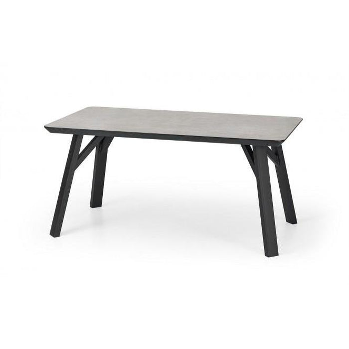 Jídelní stůl Halifax - 160x90x76 cm (beton/černá)