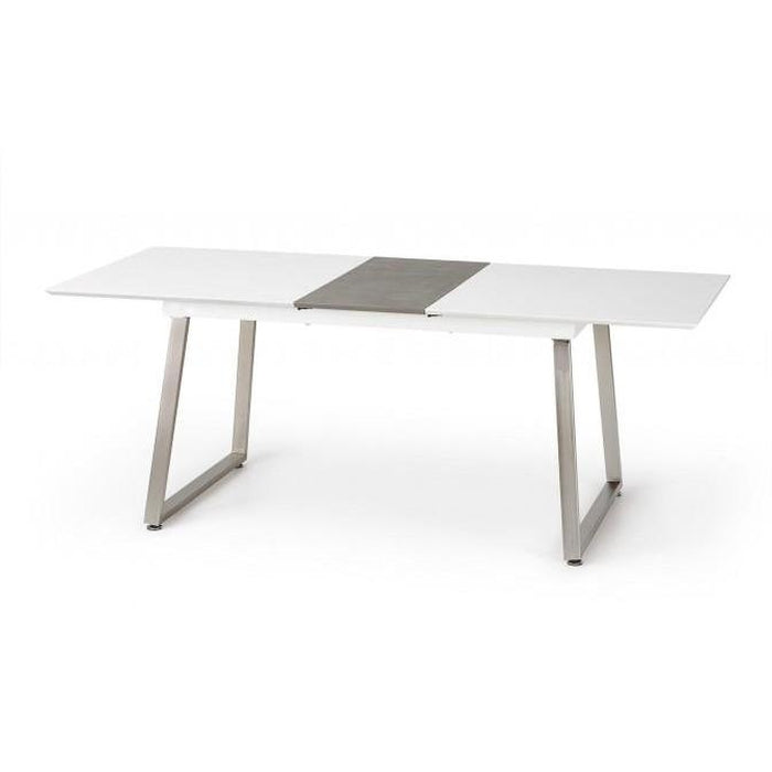 Jídelní stůl Thomas rozkládací - 160-200x90x75 cm (bílá/beton)
