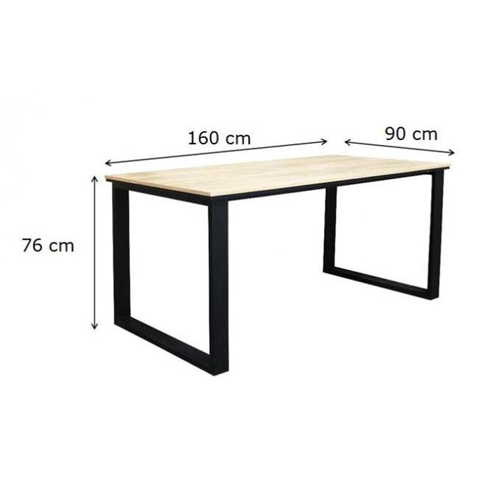 Jídelní stůl Brick (dub craft/černá)