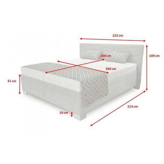 Čalouněná postel Windsor 200x200, vč. poloh. roštu, matrace a úp
