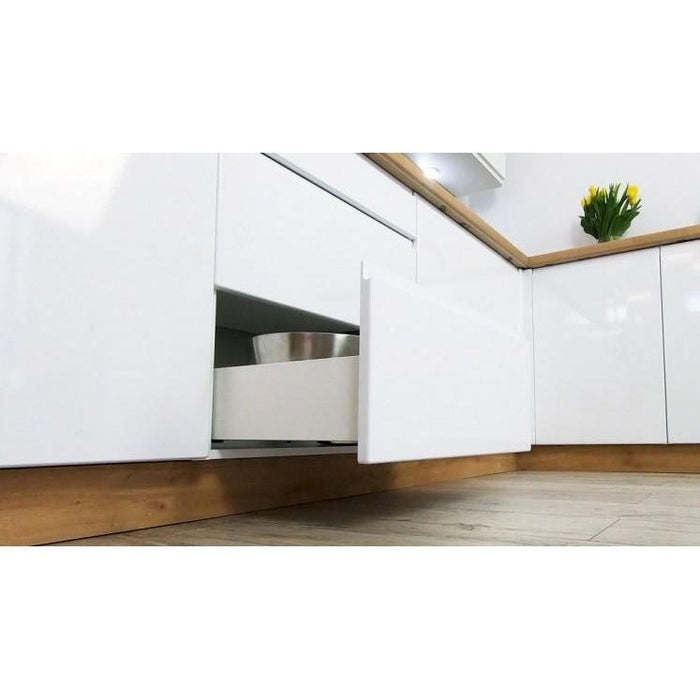 Rohová kuchyně Lisse levý roh 255x170 cm (bílá lesk)