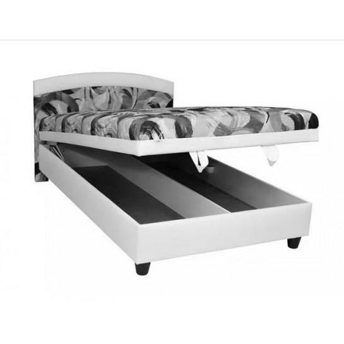 Čalouněná postel Zonda 120x200,šedá,bílá, vč. matrace a úp