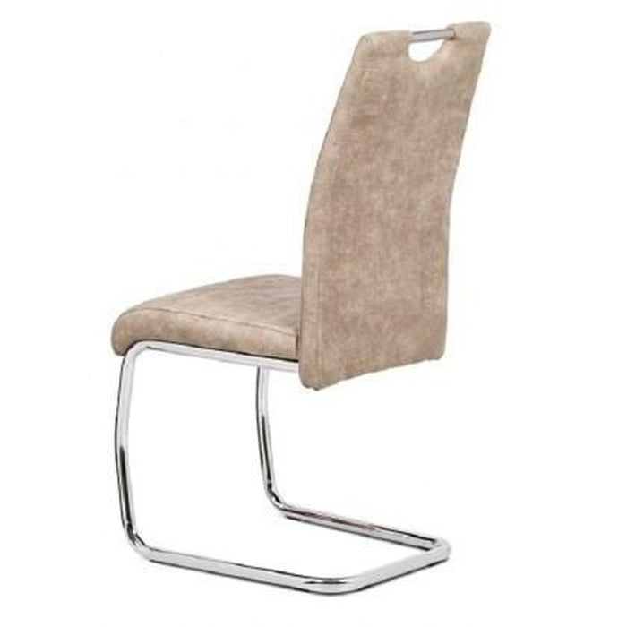 Jídelní židle Grama krémová/chrom