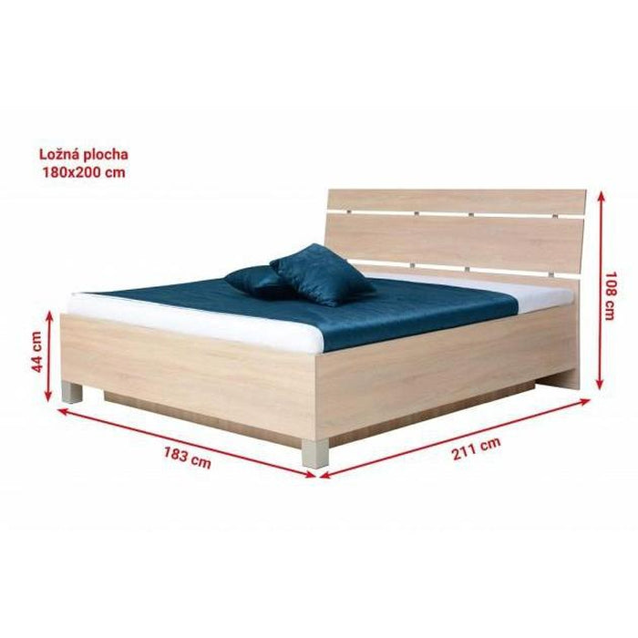 Dřevěná postel Zara 180x200, bardolino, ÚP