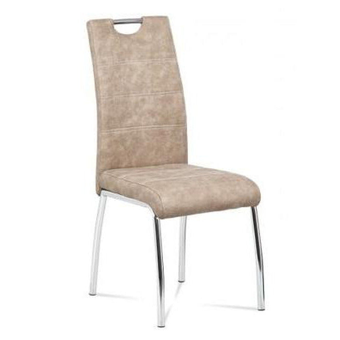 Jídelní židle Gasela krémová/chrom