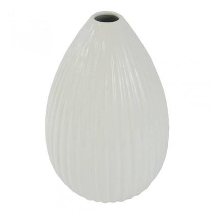 Keramická váza VK37 bílá lesklá (25 cm)