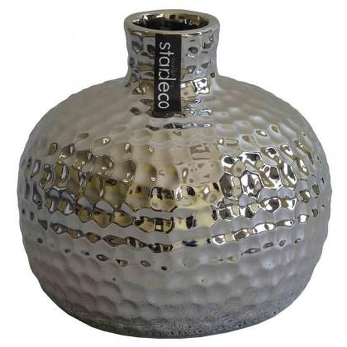 Keramická váza VK55 stříbrná (13,5 cm)