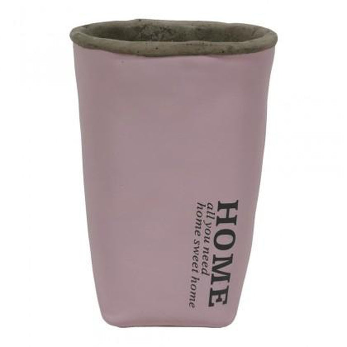 Cementová váza CV05 růžová (20 cm)