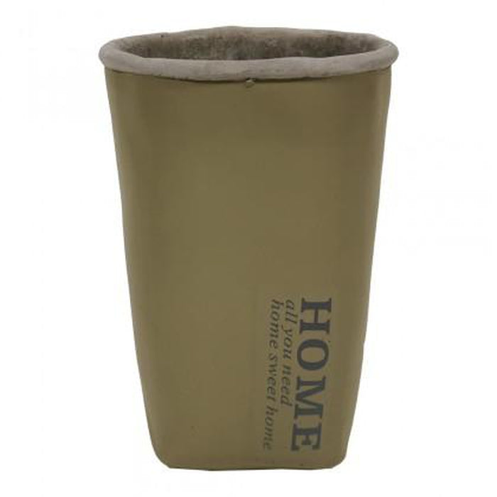 Cementová váza CV06 khaki (20 cm)