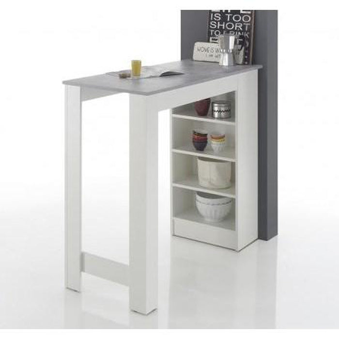 Barový stolek Mariano (bílá, šedá)