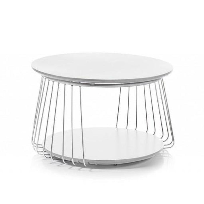 Konferenční stolek Selvan - 70x42x70 (bílá)