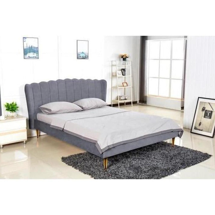 Čalouněná postel Florence 160x200, šedá, včetně roštu