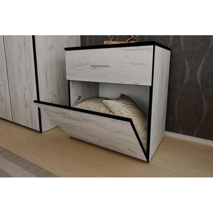 Ložnicový komplet Tarja-rám postele,skříň,komoda,2 noční stolky