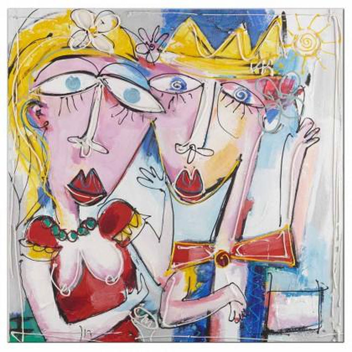 Ručně malovaný obraz Couple (100x100 cm)