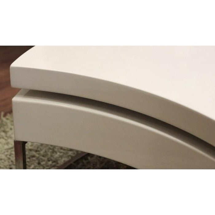 Konferenční stolek Aurea (Bílá/Chrom)