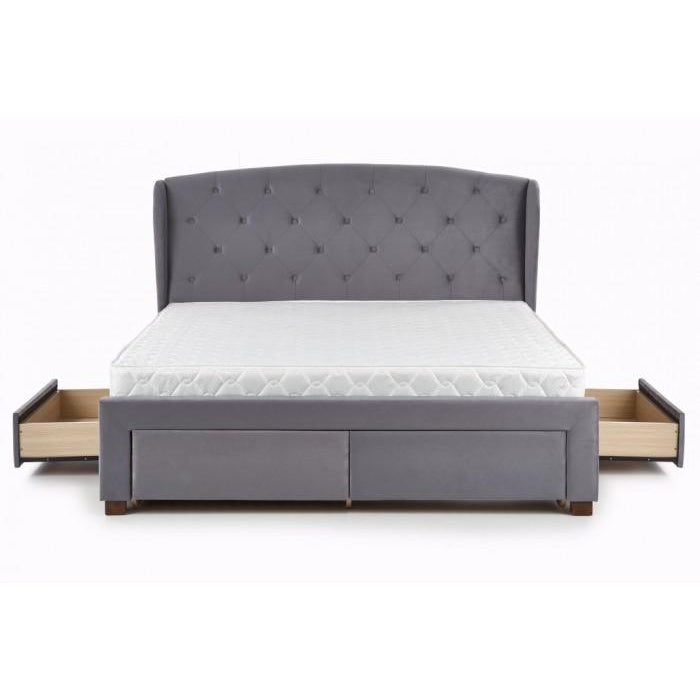 Čalouněná postel Etienne 160x200, šedá, včetně roštu a ÚP