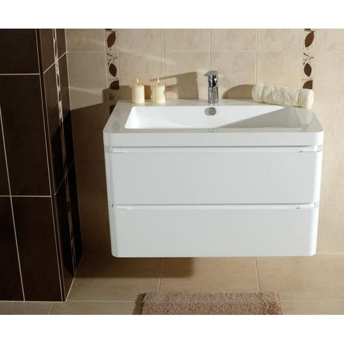 Koupelnová skříňka s umyvadlem Praya závěsná 85x53x48, bílá,lesk